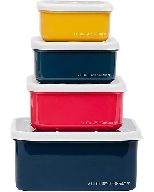 A Little Lovely Company Set di Contenitori Porta Pranzo e Porta Merenda - Spazio Porta Merenda