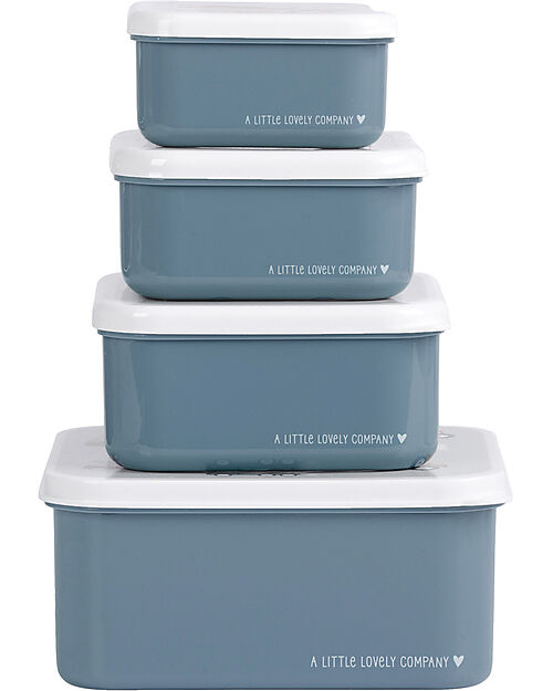 A Little Lovely Company Set di Contenitori Porta Pranzo e Porta Merenda - Veicoli Porta Merenda