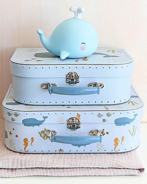 A Little Lovely Company Set di due Valigette Portagiochi - Oceano Valigie Porta Giochi
