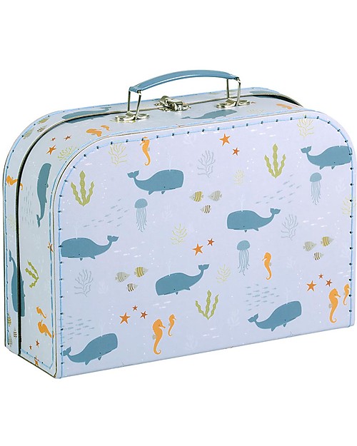 A Little Lovely Company Set di due Valigette Portagiochi - Oceano Valigie Porta Giochi
