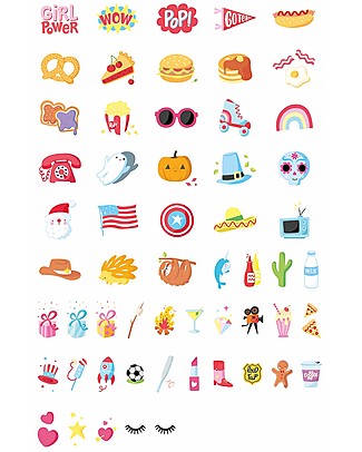 A Little Lovely Company Set Simboli per Lightbox, American Dreams Lampade Comodino