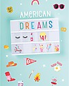 A Little Lovely Company Set Simboli per Lightbox, American Dreams Lampade da Comodino