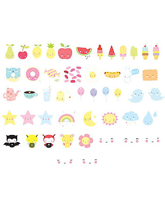A Little Lovely Company Set Simboli per Lightbox, Kawaii Lampade Comodino