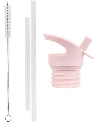 A Little Lovely Company Straw and Brush Cap Kit - Hearts Bottle Accessories