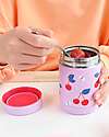 A Little Lovely Company Thermos Porta Cibo in Acciaio Inossidabile - 300 ml - Ciliegie Contenitori Termici