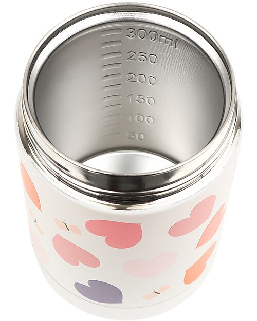 A Little Lovely Company Thermos Porta Cibo in Acciaio Inossidabile - 300 ml - Cuori Contenitori Termici