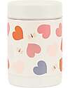 A Little Lovely Company Thermos Porta Cibo in Acciaio Inossidabile - 300 ml - Cuori Contenitori Termici