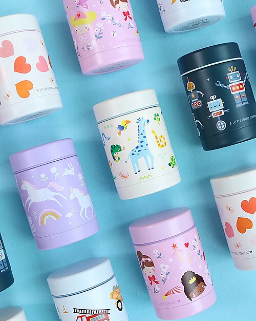 A Little Lovely Company Thermos Porta Cibo in Acciaio Inossidabile - 300 ml - Giungla Borracce Termiche
