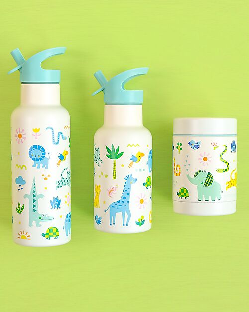 A Little Lovely Company Thermos Porta Cibo in Acciaio Inossidabile - 300 ml - Giungla Borracce Termiche