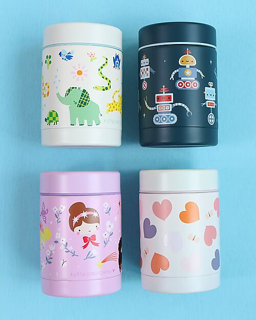A Little Lovely Company Thermos Porta Cibo in Acciaio Inossidabile - 300 ml - Giungla Borracce Termiche