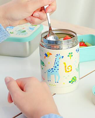 A Little Lovely Company Thermos Porta Cibo in Acciaio Inossidabile - 300 ml - Giungla Contenitori Termici