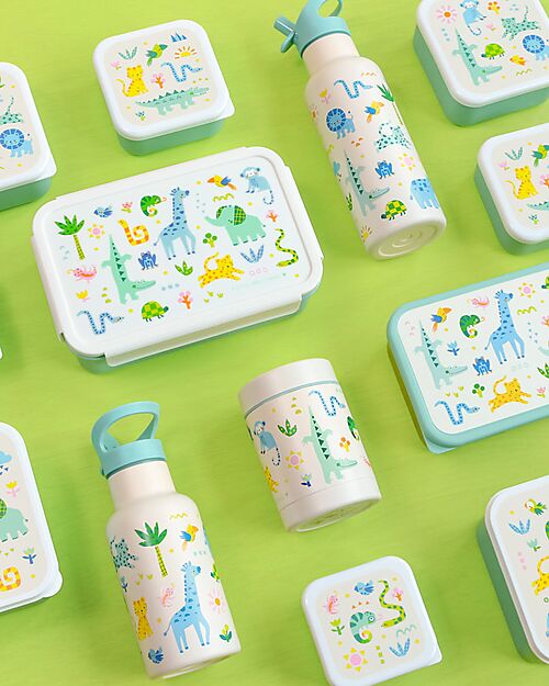 A Little Lovely Company Thermos Porta Cibo in Acciaio Inossidabile - 300 ml - Giungla Contenitori Termici