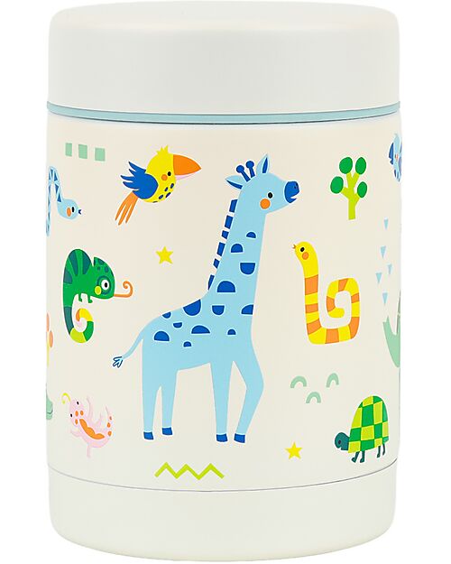 A Little Lovely Company Thermos Porta Cibo in Acciaio Inossidabile - 300 ml - Giungla Contenitori Termici