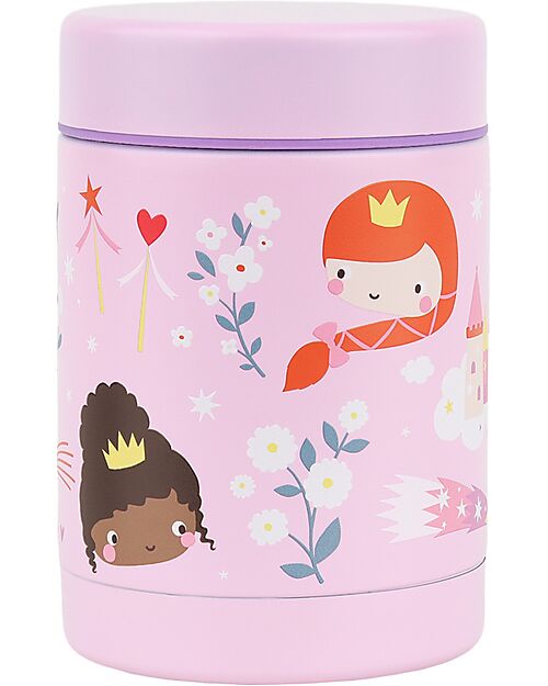 A Little Lovely Company Thermos Porta Cibo in Acciaio Inossidabile - 300 ml - Principesse Borracce Termiche