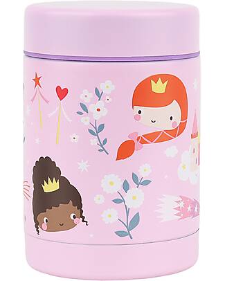 A Little Lovely Company Thermos Porta Cibo in Acciaio Inossidabile - 300 ml - Principesse Borracce Termiche