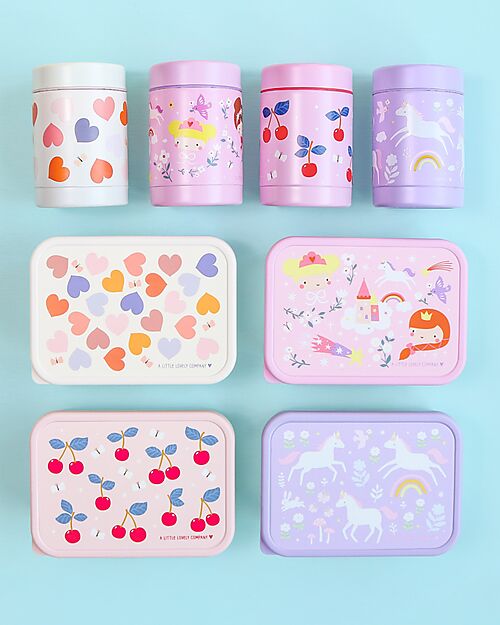 A Little Lovely Company Thermos Porta Cibo in Acciaio Inossidabile - 300 ml - Principesse Borracce Termiche
