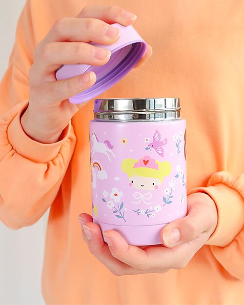 A Little Lovely Company Thermos Porta Cibo in Acciaio Inossidabile - 300 ml - Principesse Borracce Termiche