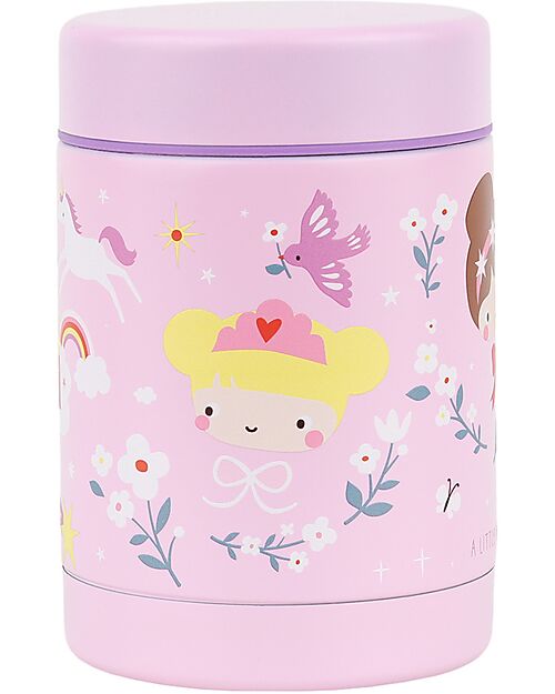 A Little Lovely Company Thermos Porta Cibo in Acciaio Inossidabile - 300 ml - Principesse Borracce Termiche