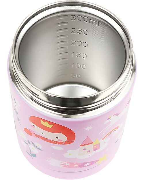 A Little Lovely Company Thermos Porta Cibo in Acciaio Inossidabile - 300 ml - Principesse Contenitori Termici