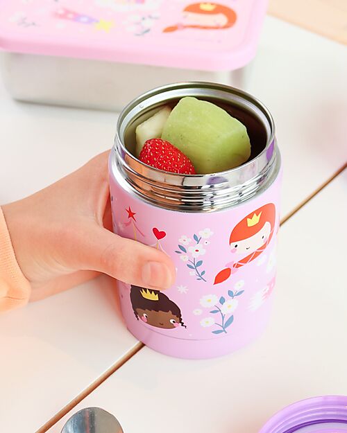 A Little Lovely Company Thermos Porta Cibo in Acciaio Inossidabile - 300 ml - Principesse Contenitori Termici