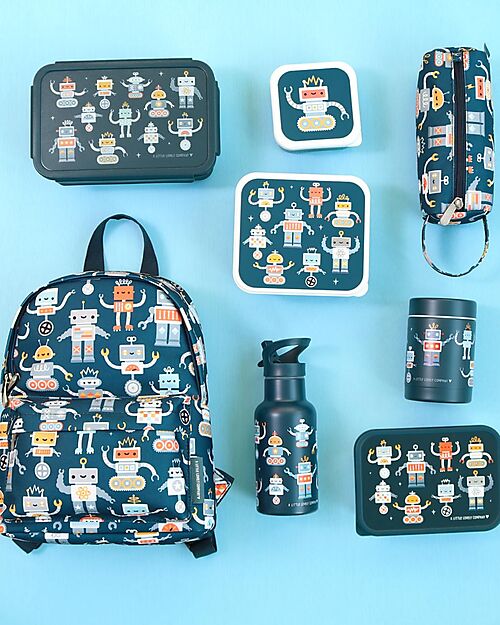 A Little Lovely Company Thermos Porta Cibo in Acciaio Inossidabile - 300 ml - Robot Borracce Termiche