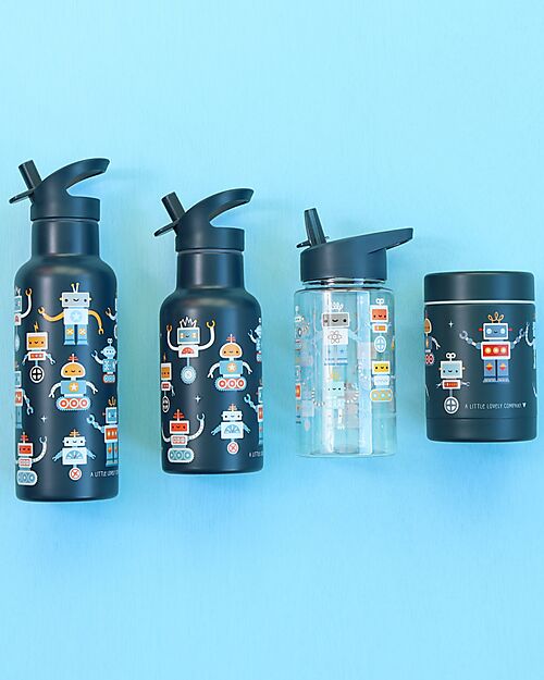 A Little Lovely Company Thermos Porta Cibo in Acciaio Inossidabile - 300 ml - Robot Borracce Termiche