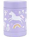A Little Lovely Company Thermos Porta Cibo in Acciaio Inossidabile - 300 ml - Unicorni Borracce Termiche