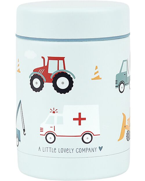 A Little Lovely Company Thermos Porta Cibo in Acciaio Inossidabile - 300 ml - Veicoli Contenitori Termici