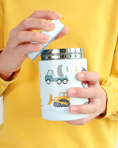 A Little Lovely Company Thermos Porta Cibo in Acciaio Inossidabile - 300 ml - Veicoli Contenitori Termici