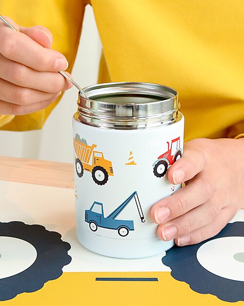 A Little Lovely Company Thermos Porta Cibo in Acciaio Inossidabile - 300 ml - Veicoli Contenitori Termici