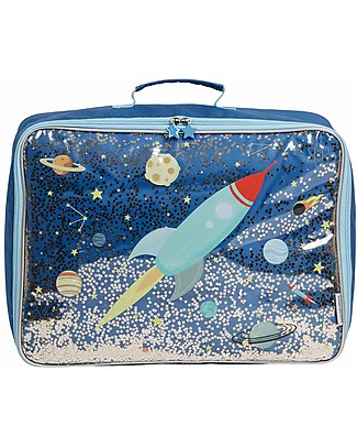 A Little Lovely Company Valigetta Glitter, Spazio - 42 x 31 x 15 cm Valigette