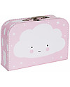 A Little Lovely Company Valigia Nuvoletta, Rosa - 100% Cartone Riciclato Borse da Viaggio