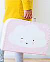 A Little Lovely Company Valigia Nuvoletta, Rosa - 100% Cartone Riciclato Borse da Viaggio