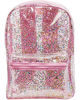 A Little Lovely Company Zainetto Glitter Rosa - Trasparente Zainetti
