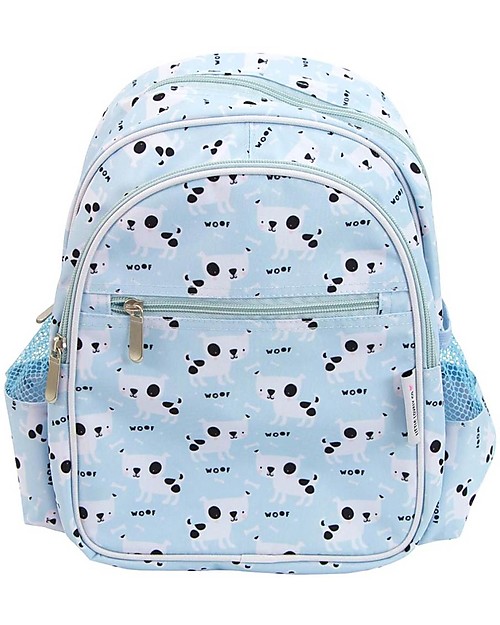 A Little Lovely Company Zainetto Grande, Cagnolini,  25 x 32 x 16 cm - Celeste Zaini Asilo