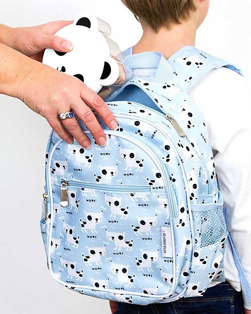 A Little Lovely Company Zainetto Grande, Cagnolini,  25 x 32 x 16 cm - Celeste Zaini Asilo