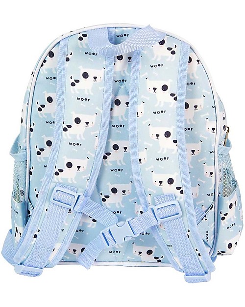 A Little Lovely Company Zainetto Grande, Cagnolini,  25 x 32 x 16 cm - Celeste Zaini Asilo