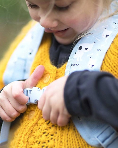 A Little Lovely Company Zainetto Grande, Cagnolini,  25 x 32 x 16 cm - Celeste Zaini Asilo