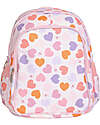 A Little Lovely Company Zainetto Grande con Tasca Termica - Cuori - 27x32x19 cm - Mantiene cibi e bevande freschi! Zaini Scuola