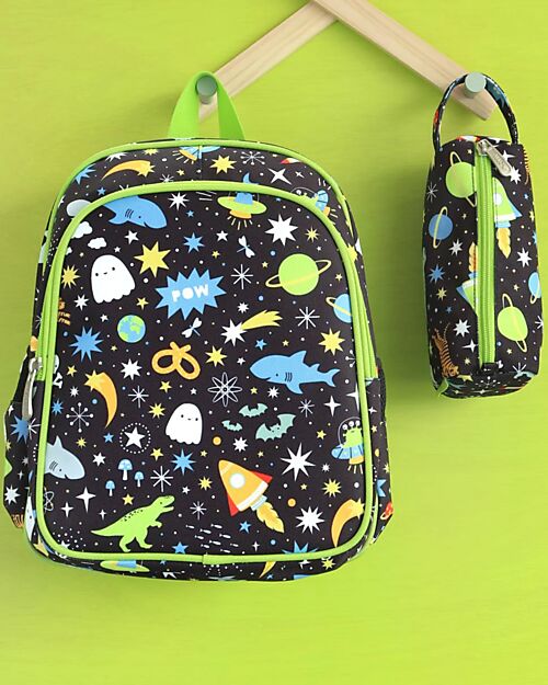 A Little Lovely Company Zainetto Grande con Tasca Termica - Galaxy - 27x32x19 cm - Mantiene cibi e bevande freschi! Zaini Scuola