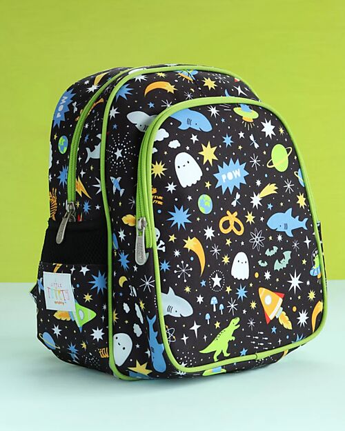 A Little Lovely Company Zainetto Grande con Tasca Termica - Galaxy - 27x32x19 cm - Mantiene cibi e bevande freschi! Zaini Scuola