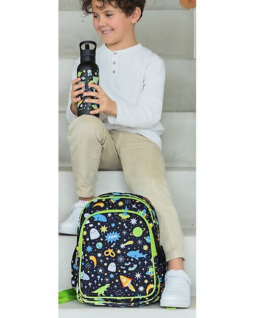 A Little Lovely Company Zainetto Grande con Tasca Termica - Galaxy - 27x32x19 cm - Mantiene cibi e bevande freschi! Zaini Scuola