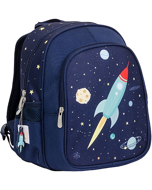 A Little Lovely Company Zainetto Grande con Tasca Termica - Spazio - 27x32x19 cm Zaini Asilo