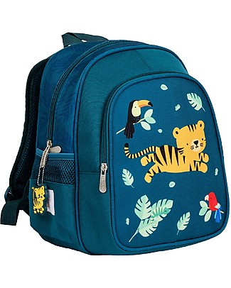 A Little Lovely Company Zainetto Grande con Tasca Termica - Tigre - 27x32x19 cm - Mantiene cibi e bevande freschi! Zainetti