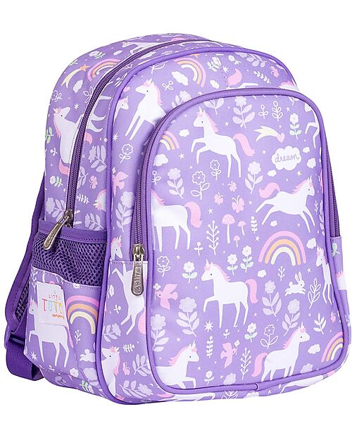 A Little Lovely Company Zainetto Grande con Tasca Termica - Unicorn Dreams - 27x32x19 cm - Mantiene cibi e bevande freschi! Zaini Asilo