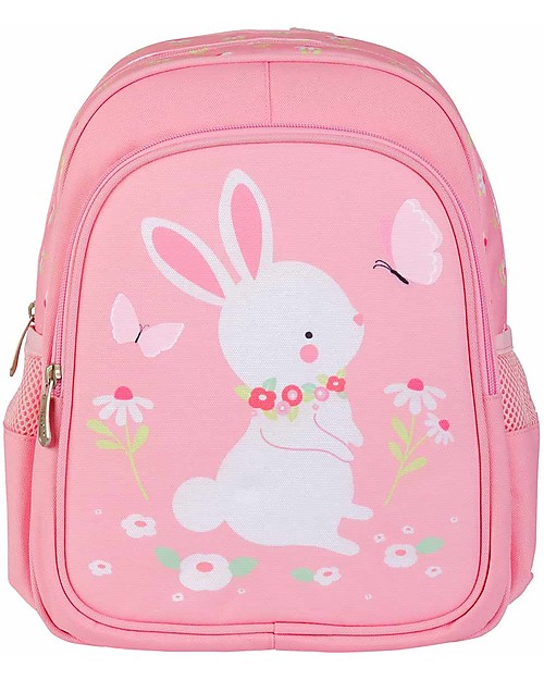 A Little Lovely Company Zainetto Grande, Coniglietto, 27 x 32 x 15 cm - Rosa Zaini Asilo