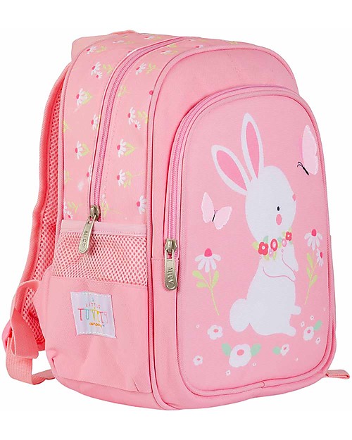 A Little Lovely Company Zainetto Grande, Coniglietto, 27 x 32 x 15 cm - Rosa Zaini Asilo