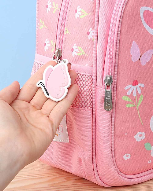 A Little Lovely Company Zainetto Grande, Coniglietto, 27 x 32 x 15 cm - Rosa Zaini Asilo