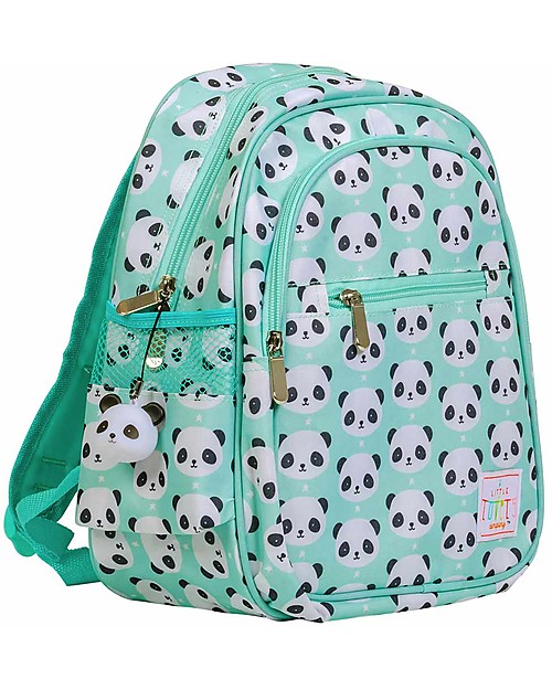 A Little Lovely Company Zainetto Grande, Panda, 25 x 32 x 16 cm - Acqua Zaini Asilo