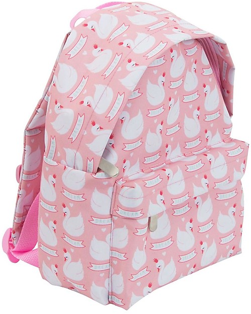 A Little Lovely Company Zainetto Piccolo, Cigni, 30 x 20 x 10 cm - Rosa Zaini Scuola